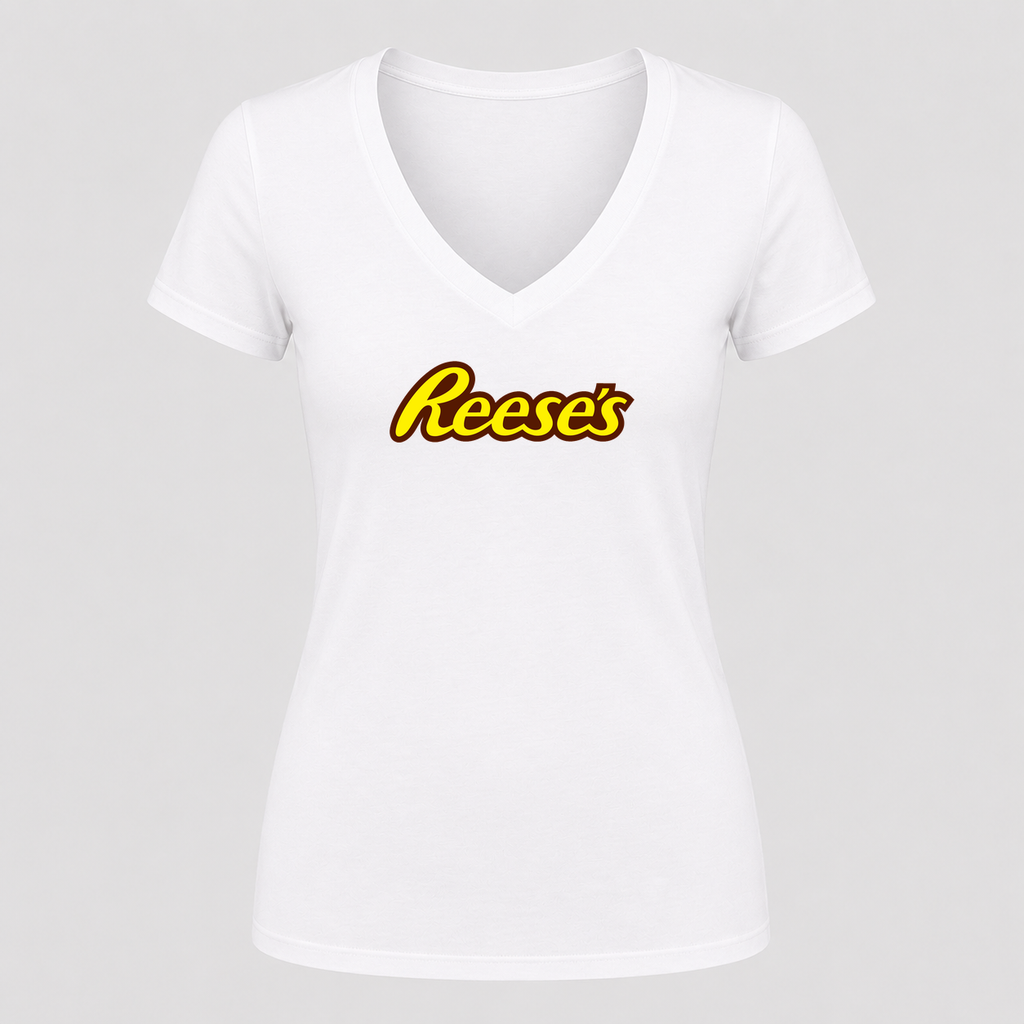 Women's Reese's V Neck T-Shirt in white