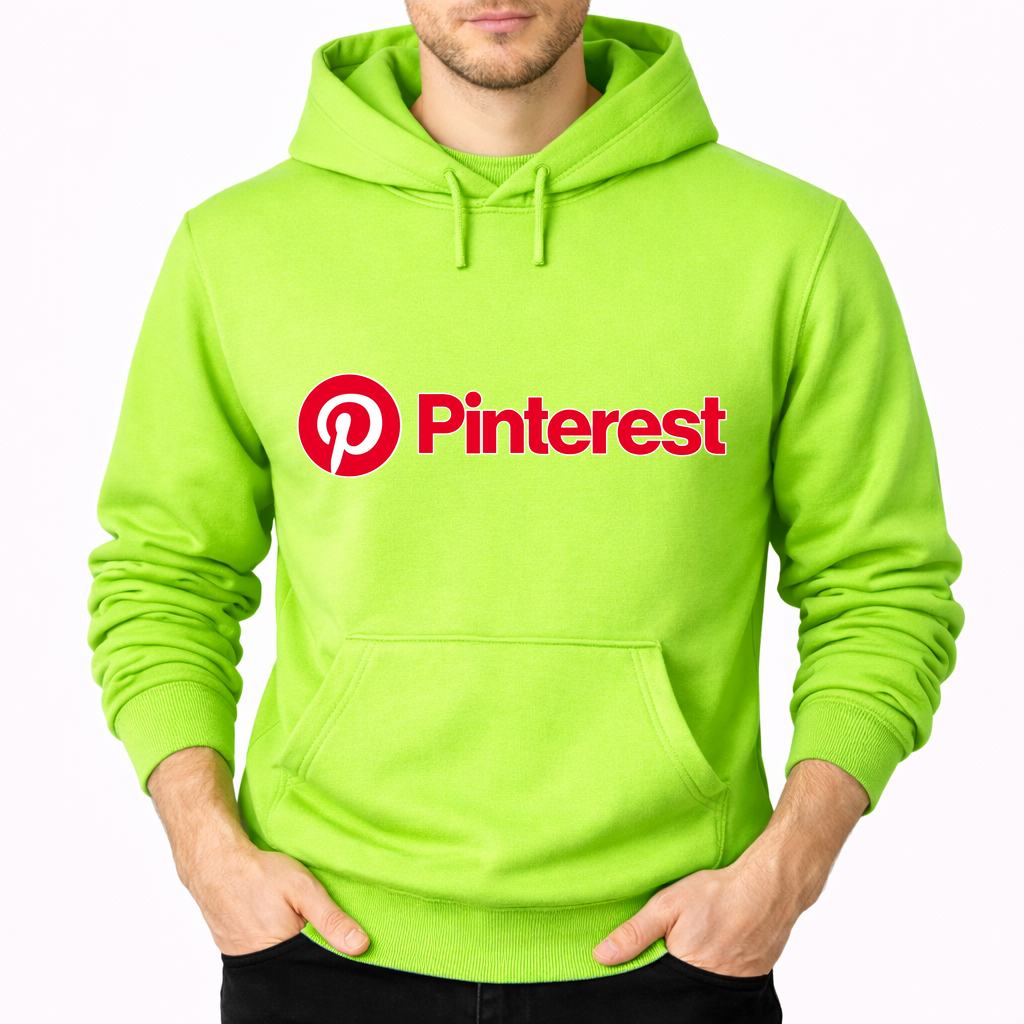 Men's Pinterest Pullover Hoodie - Lime green