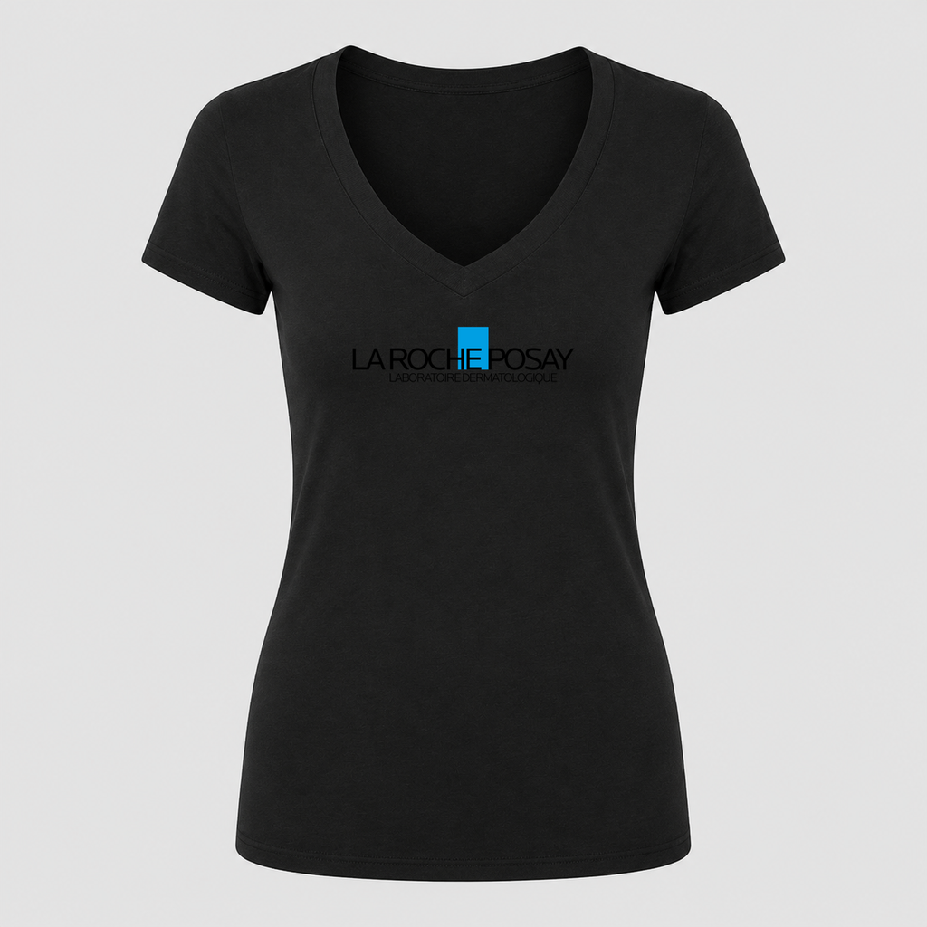 Women's La Roche-Posay V Neck T-Shirt in black