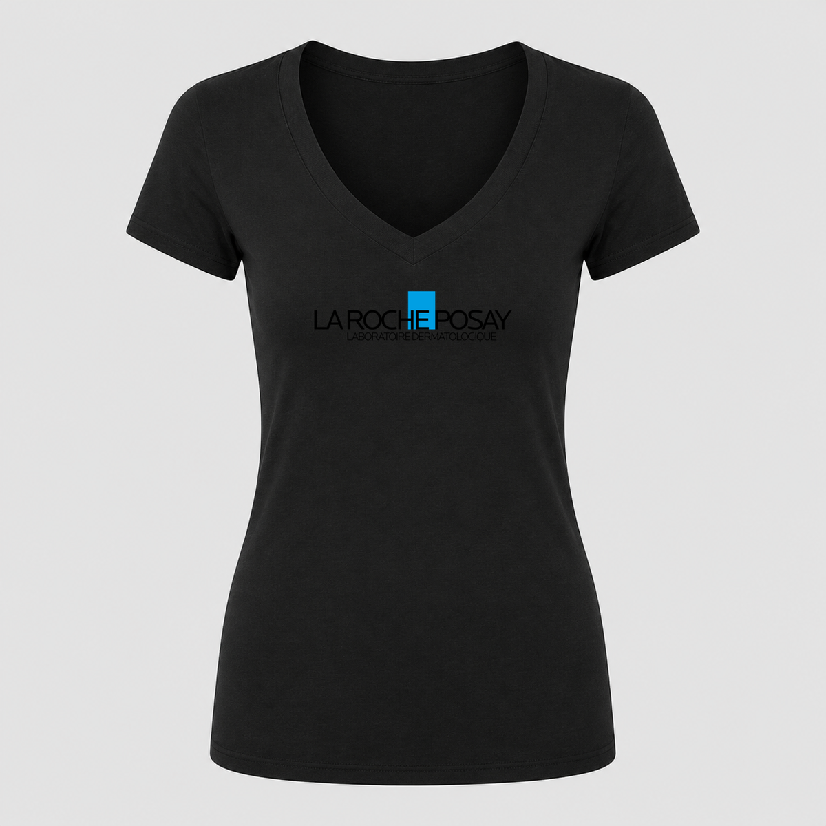 Women's La Roche-Posay V Neck T-Shirt in black
