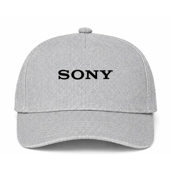 Sony Black Logo Gray Dad Baseball Cap Hat