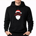 Men's Merry Christmas Santa Claus Pullover Hoodie - Black