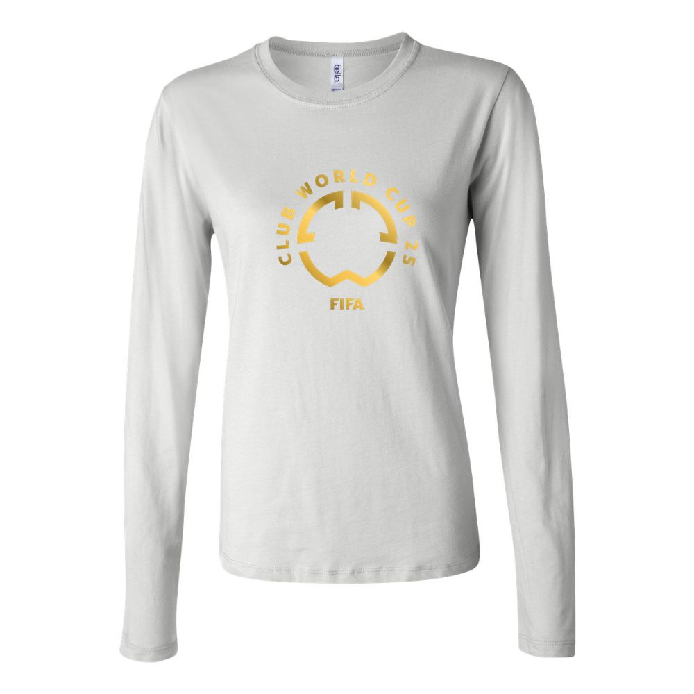 Women's official logo for club world cup 2025 v0 5abbyyyiermd1 Long Sleeve T-Shirt - White