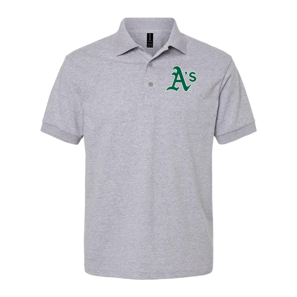 Men's Oakland Athletics Dry Blend Polo - Gray