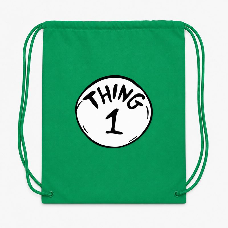 Dr. Seuss Thing 1 Drawstring Bag - Green
