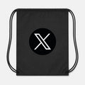 Twitter X Drawstring Bag - Black