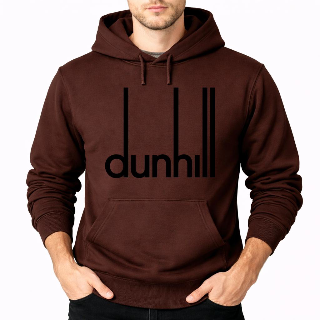 Men's Dunhill Black Pullover Hoodie - Brown
