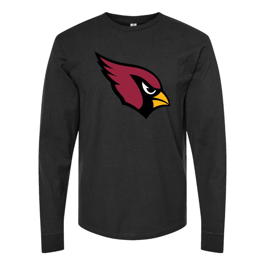 Men's Arizona Cardinals Long sleeves Cotton Blend T-Shirt - Black
