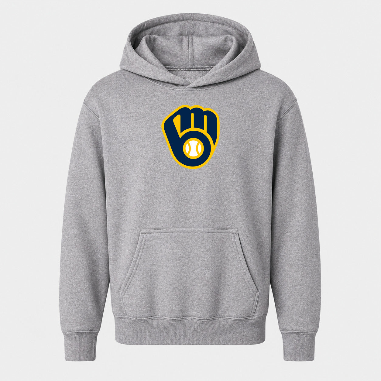 Youth Milwaukee Brewers Pullover Hoodie - Gray