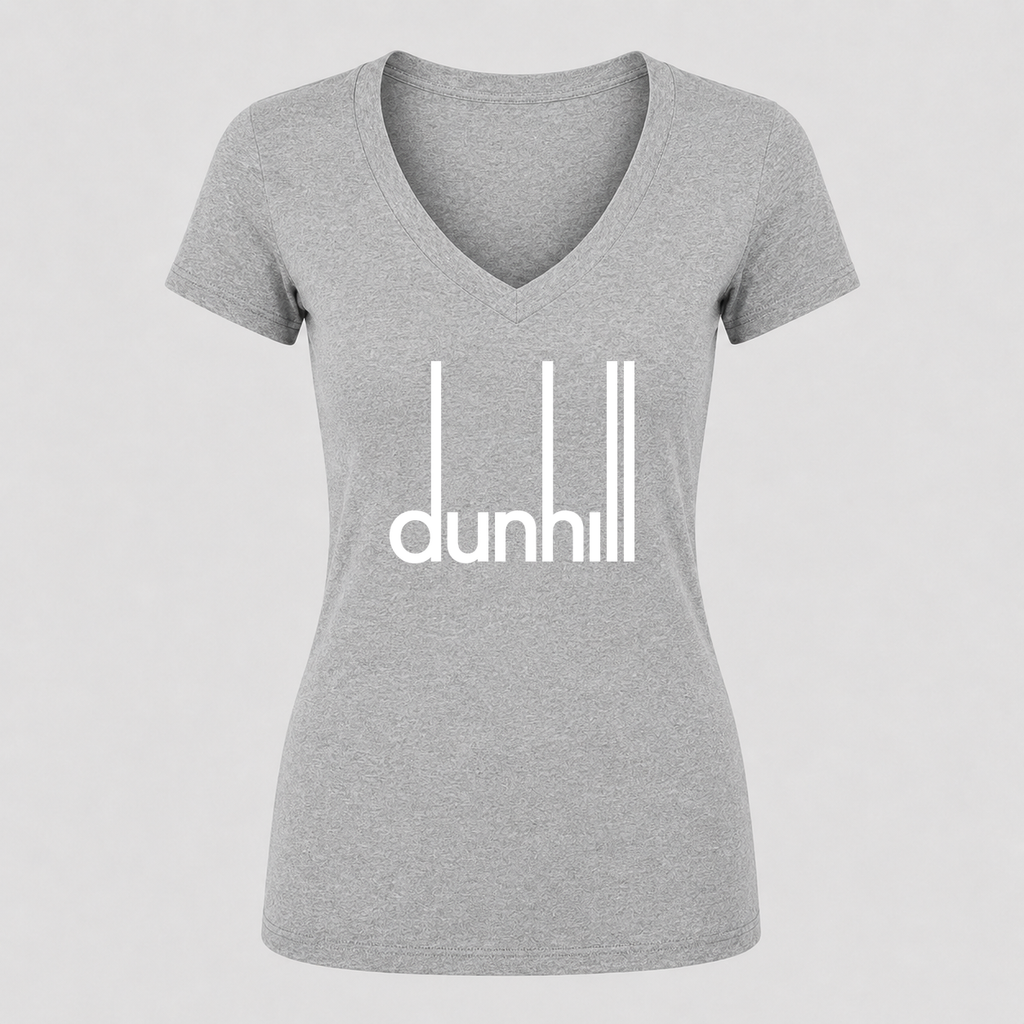 Women's Dunhill V Neck T-Shirt in gray