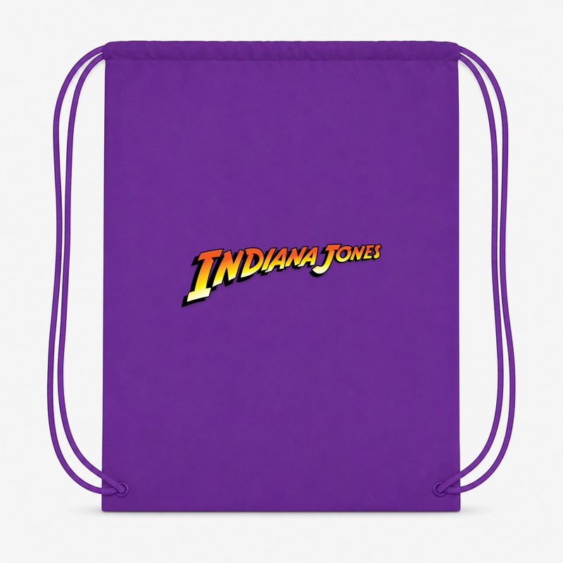 Indiana Jones PNG1 Drawstring Bag - Purple