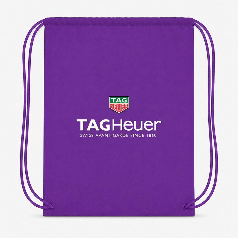 TAG Heuer White Drawstring Bag - Purple