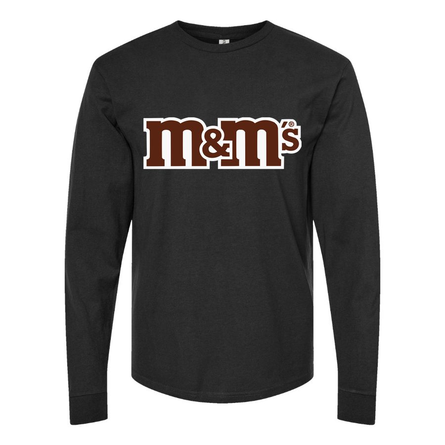 Men's MMs-Logo-food-1536x864 Long sleeves Cotton Blend T-Shirt - Black