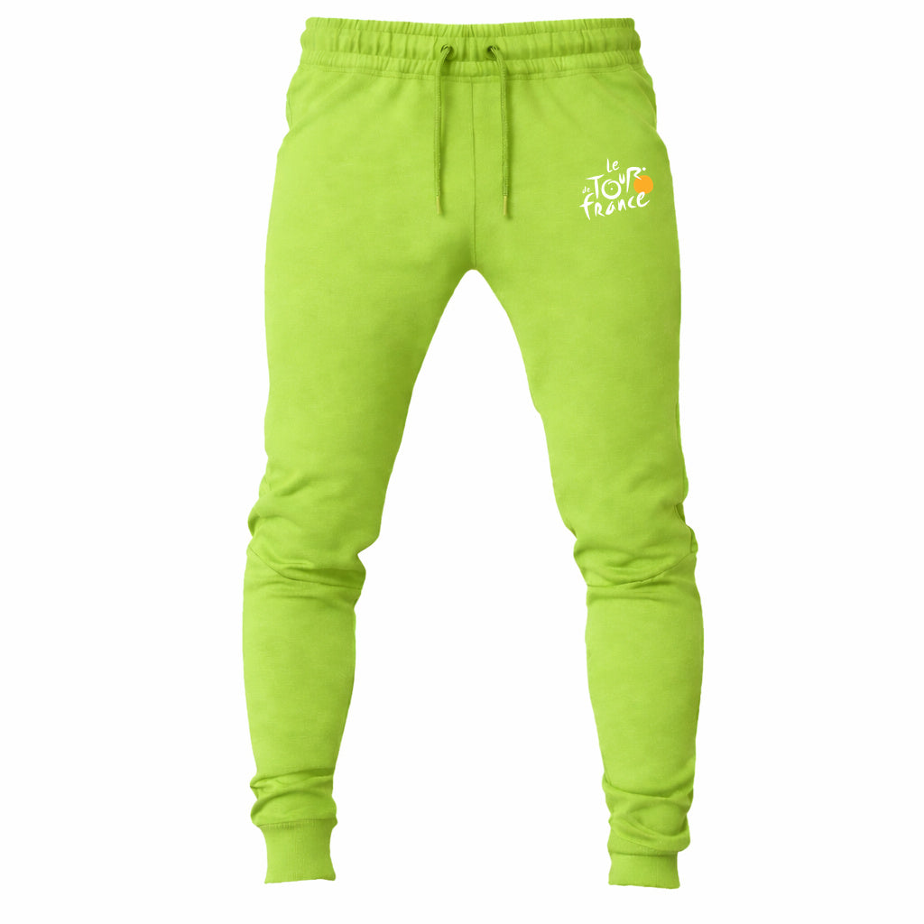Tour de France White joggers sweatpants - Lime Green