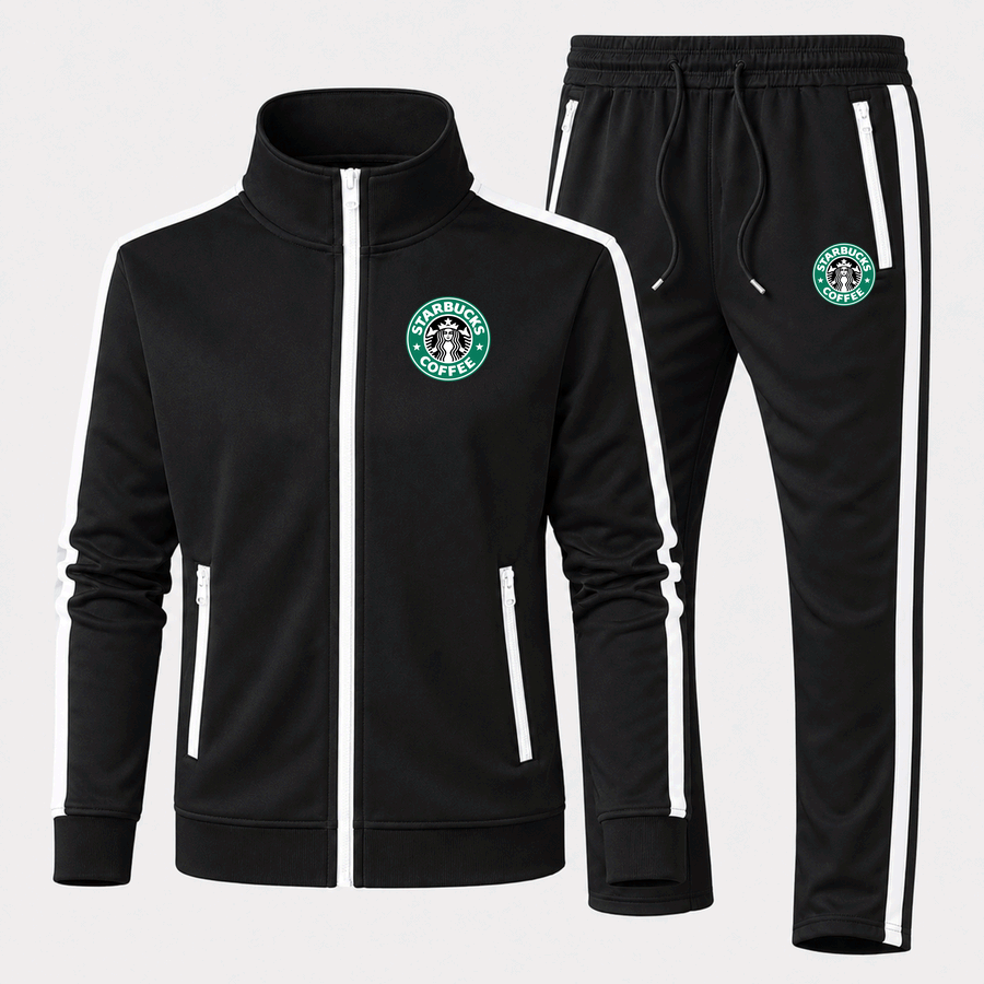starbucks starbucks icon free tracksuit in Black