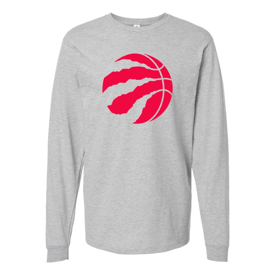 Men's Toronto Raptors Long sleeves Cotton Blend T-Shirt - Gray