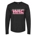 Men's Western Athletic Conference Logo2 Long sleeves Cotton Blend T-Shirt - Black