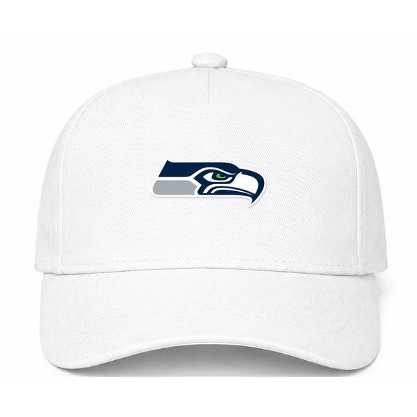 Seattle Seahawks NFL Logo White Dad Baseball Cap Hat