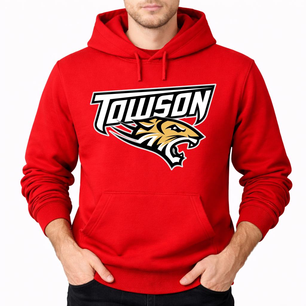 Men's Towson Tigers Pullover Hoodie - Red