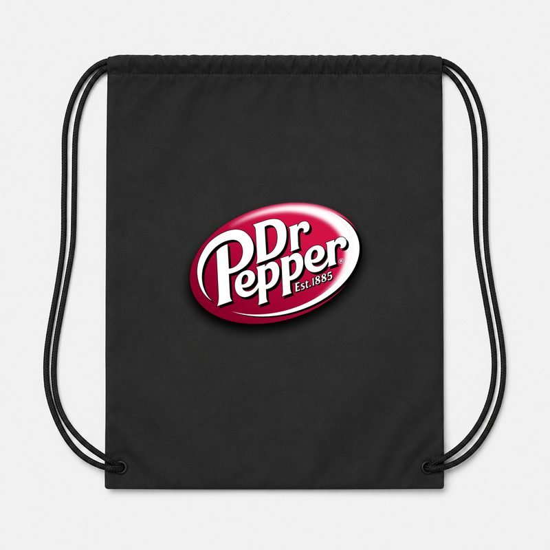 Dr Pepper Drawstring Bag - Black