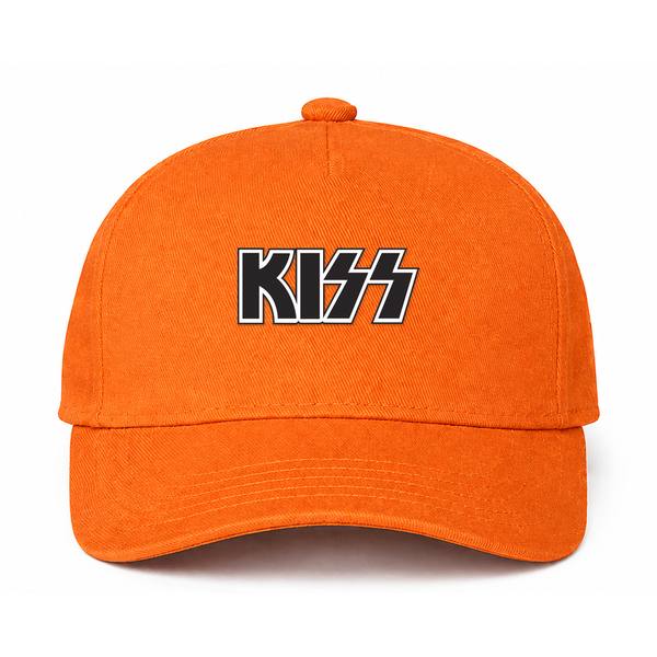 KISS Logo Orange Dad Baseball Cap Hat