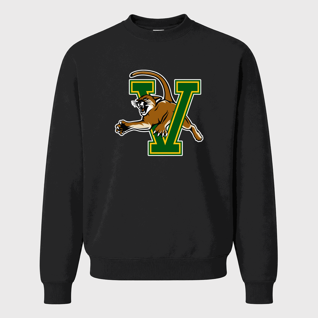 Men's Vermont Catamounts Crewneck Sweatshirt - Black