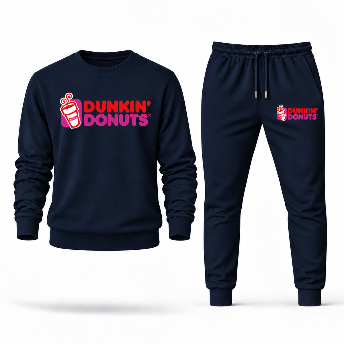 Dunkin Donuts crewneck sweatshirt and jogger set in Navy