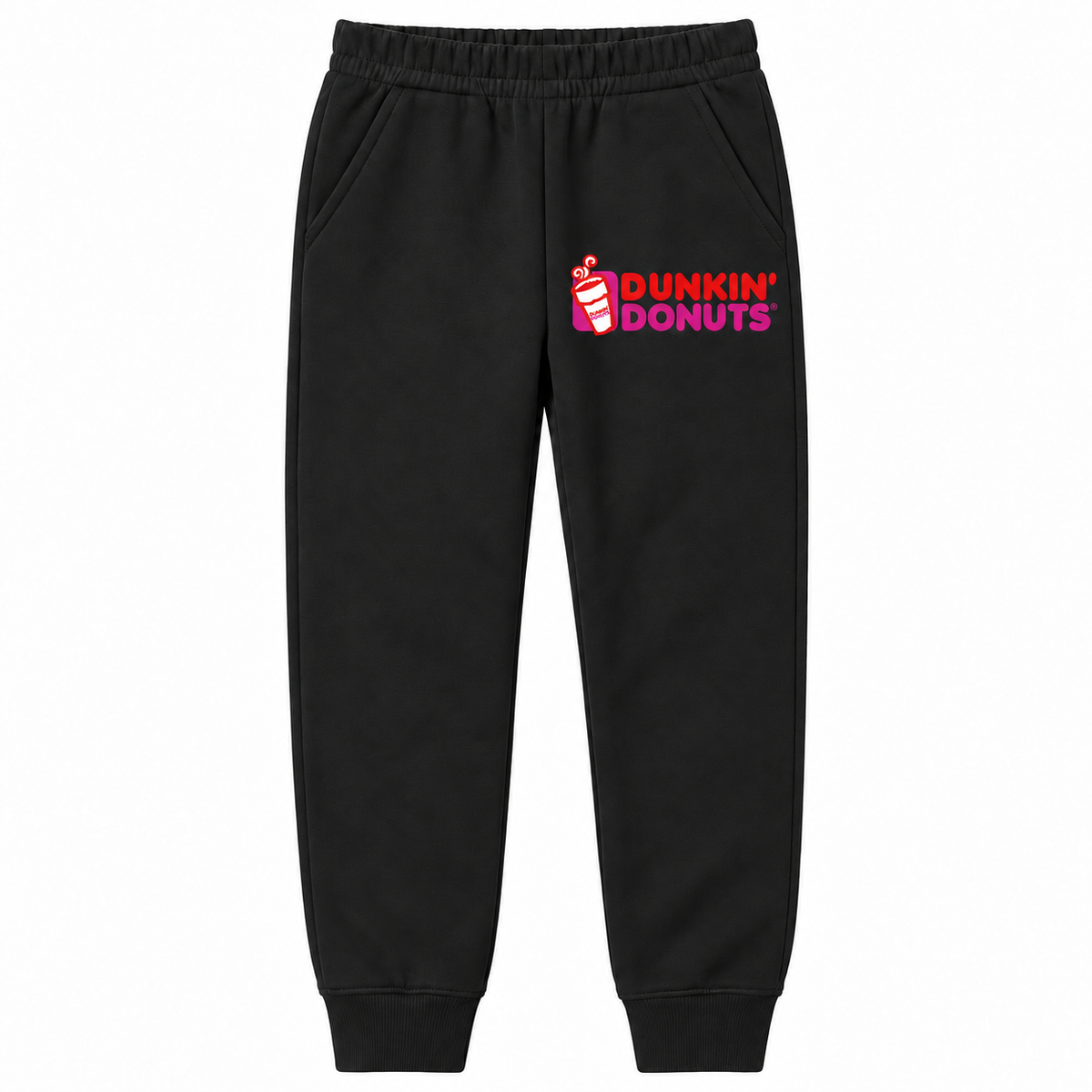 Dunkin Donuts youth joggers in Black
