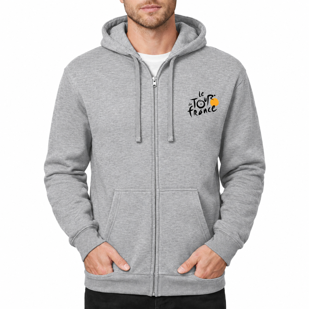Men's Tour de France Zipper Hoodie - Grey