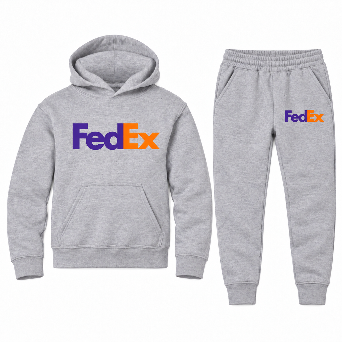 FedEx youth hoodie jogger set - Sports Grey