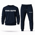 Five Guys adult crewneck sweatshirt and joggers set, Navy