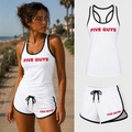 Women's Five Guys tank top and shorts set in White