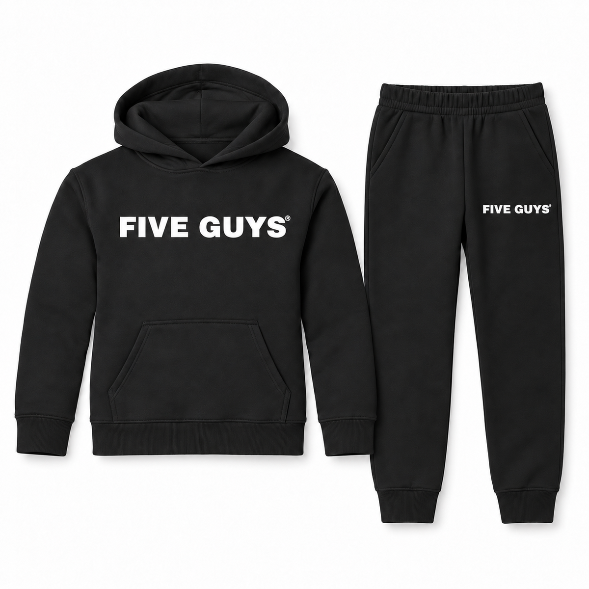 Five Guys youth hoodie and joggers set, black