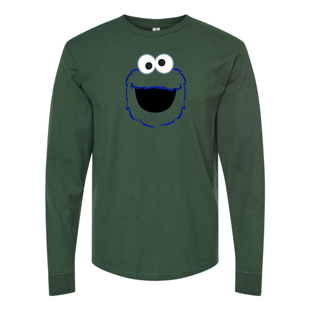 Youth  Sesame Street Cookie Monster face Long sleeves T-Shirt