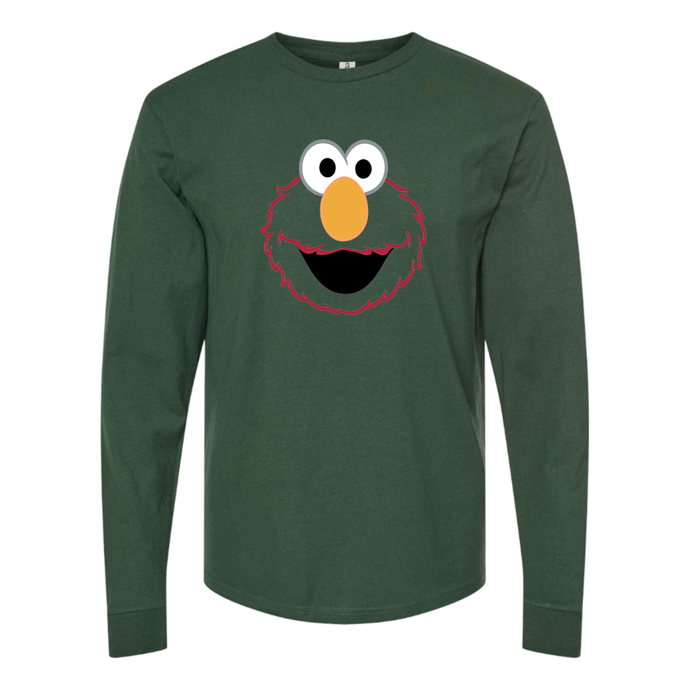 Men's Sesame Street Elmo Face Long sleeves T-Shirt