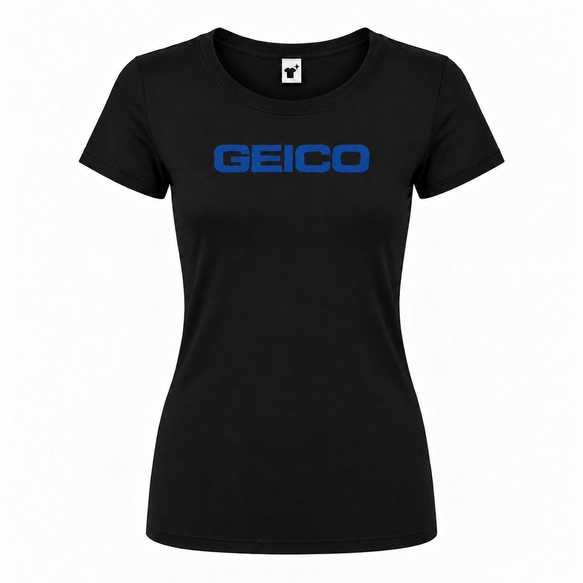 Women's Geico Round Neck T-Shirt, black