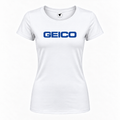 Women's Geico Round Neck T-Shirt, white