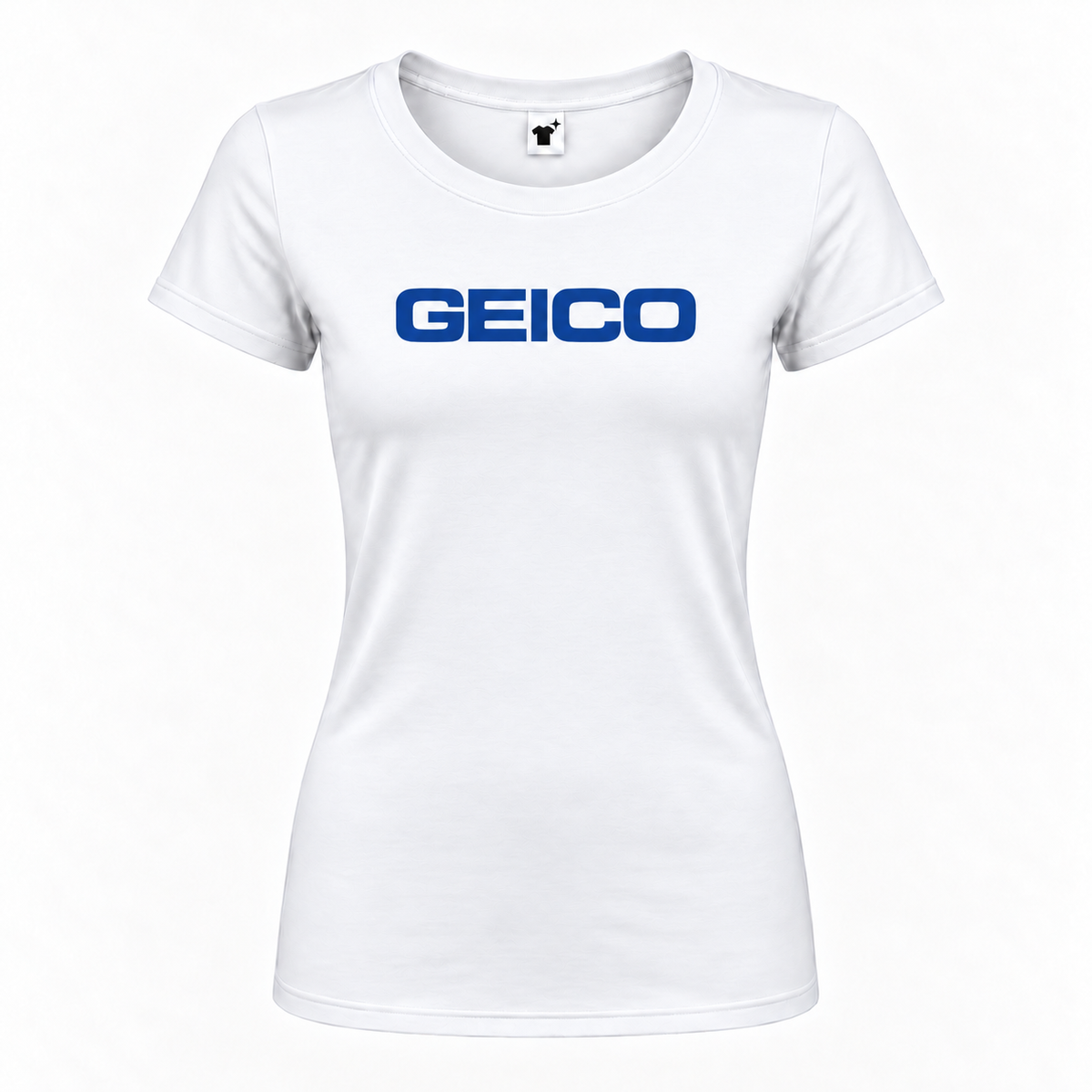 Women's Geico Round Neck T-Shirt, white