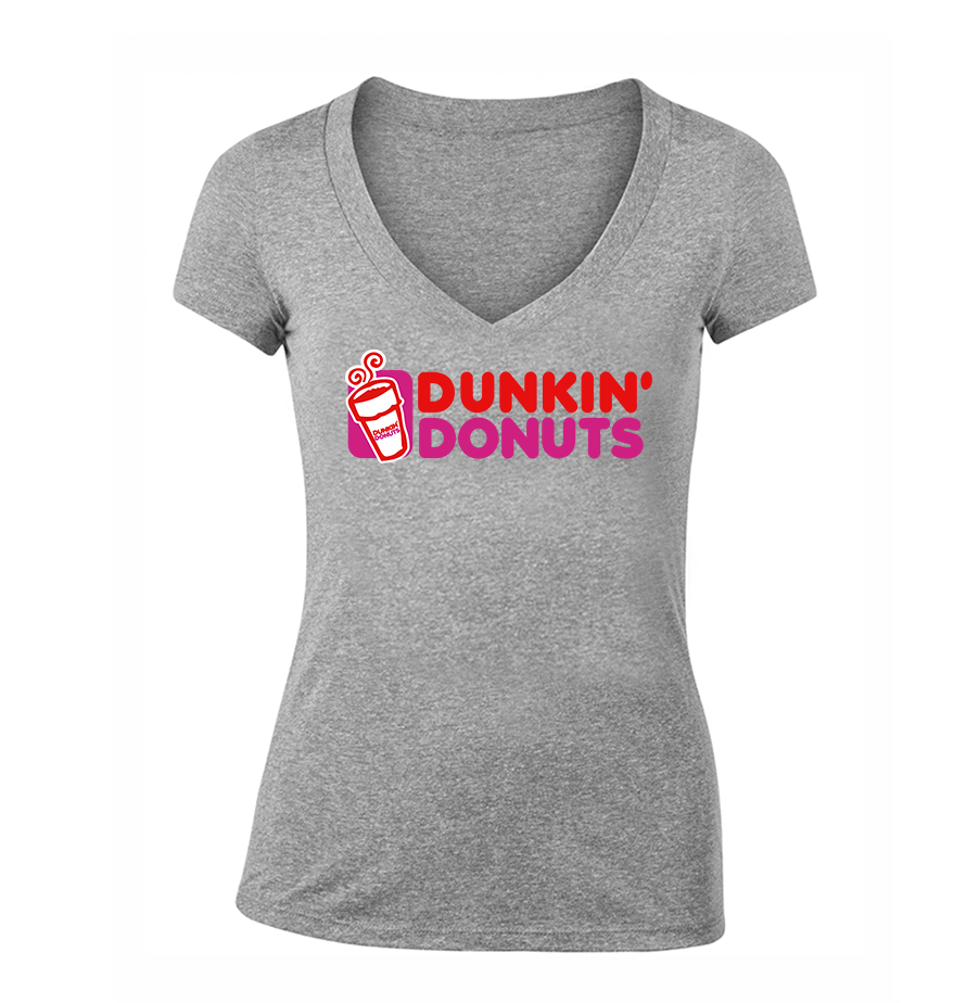 Women's Dunkin Donuts  V Neck T-Shirt