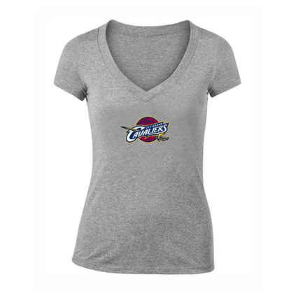 Women's Cleveland Cavaliers  V Neck T-Shirt