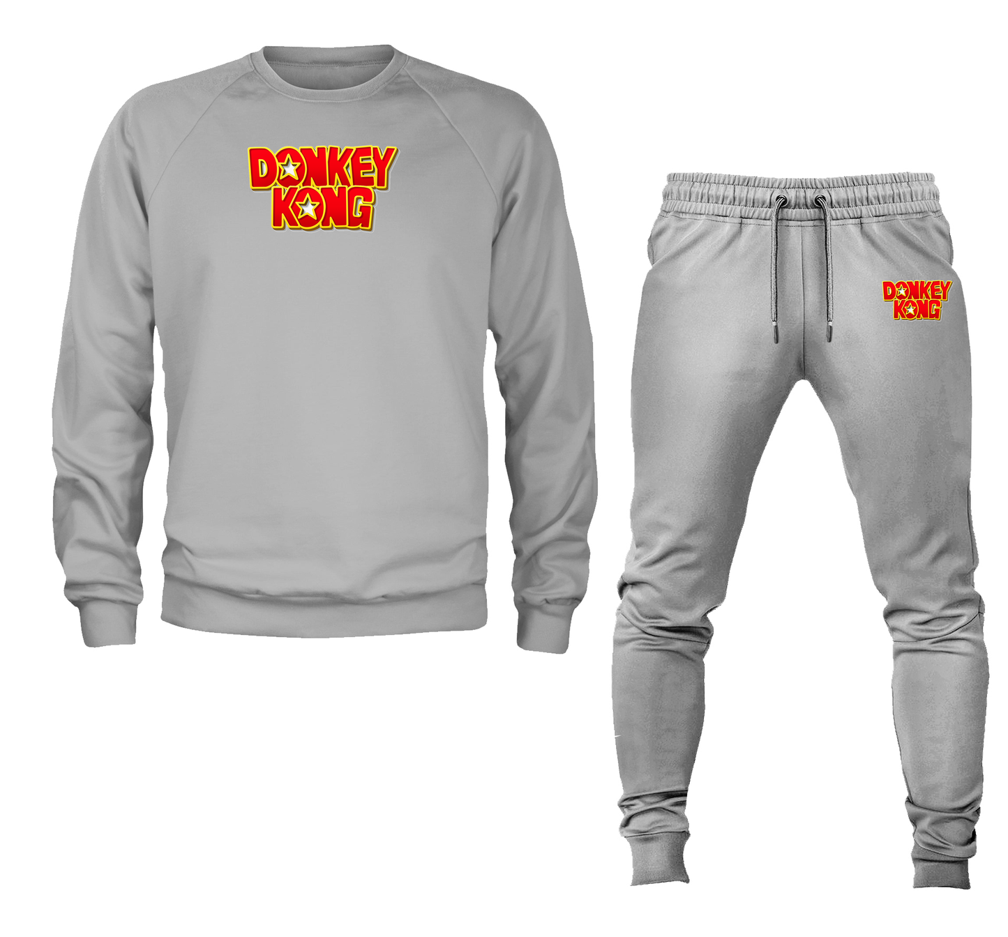 Unisex Donkey Kong Crewneck Sweatshirt Joggers Suit