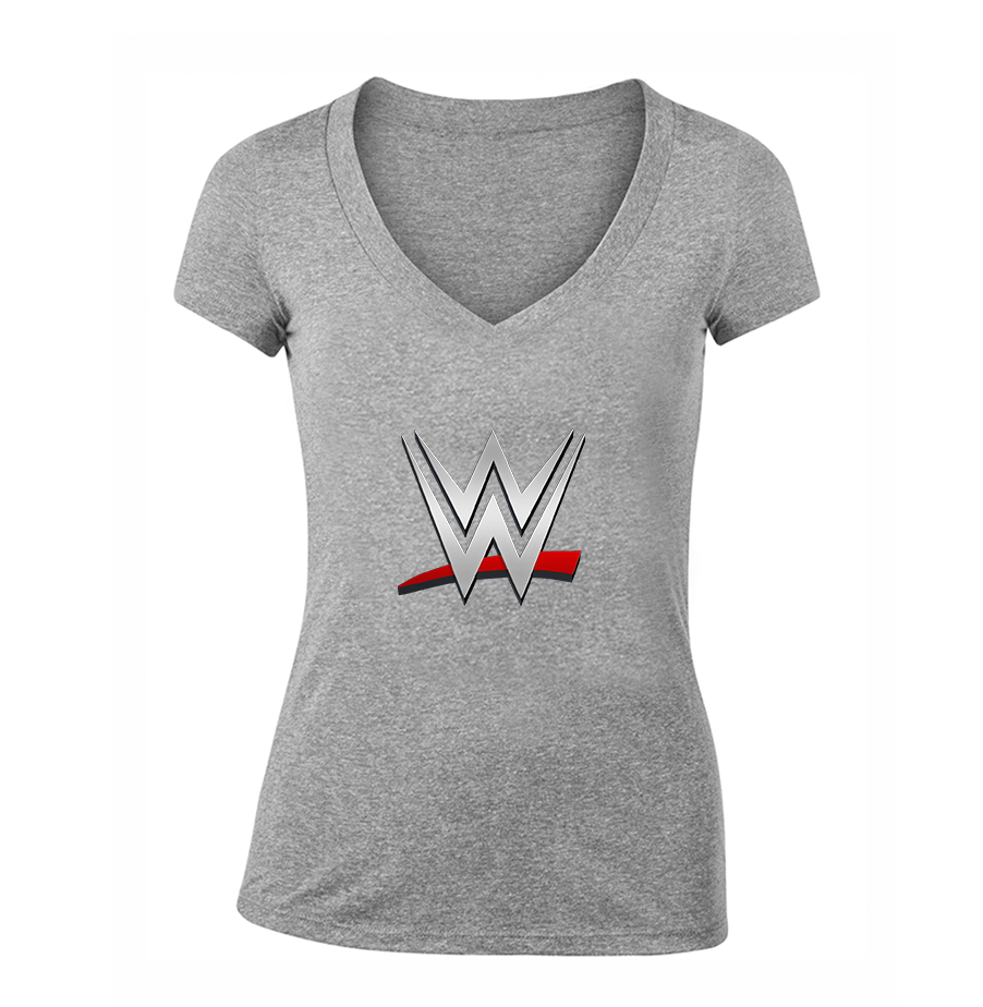 Women's WWE Wrestling V Neck T Shirt – Tee