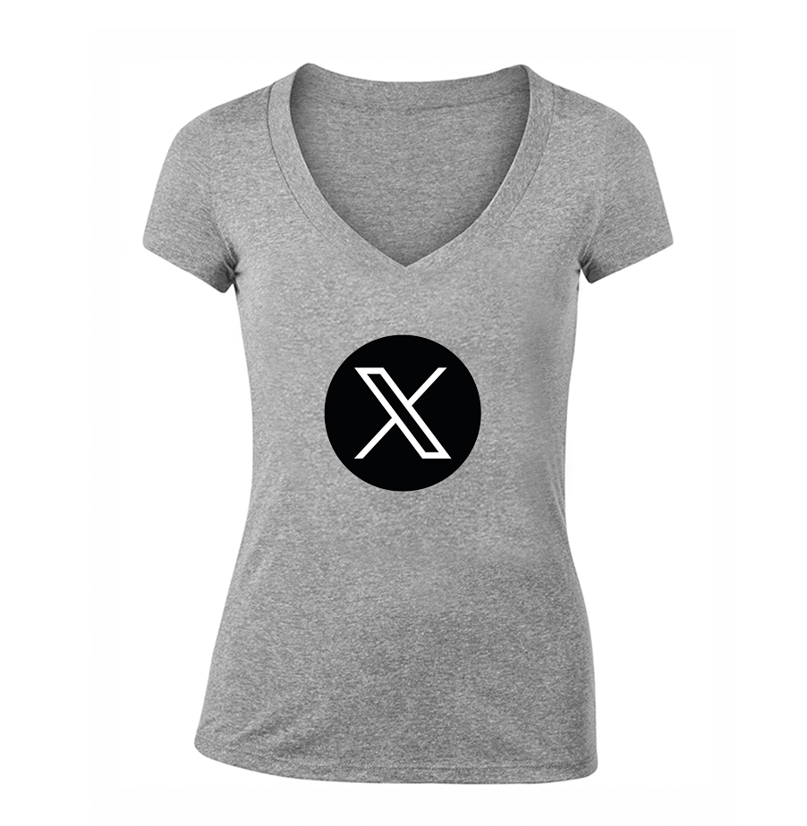 Women's Twitter X V-Neck T-Shirt