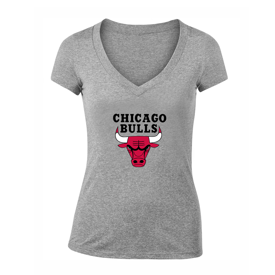 Women's Chicago Bulls V Neck T-Shirt