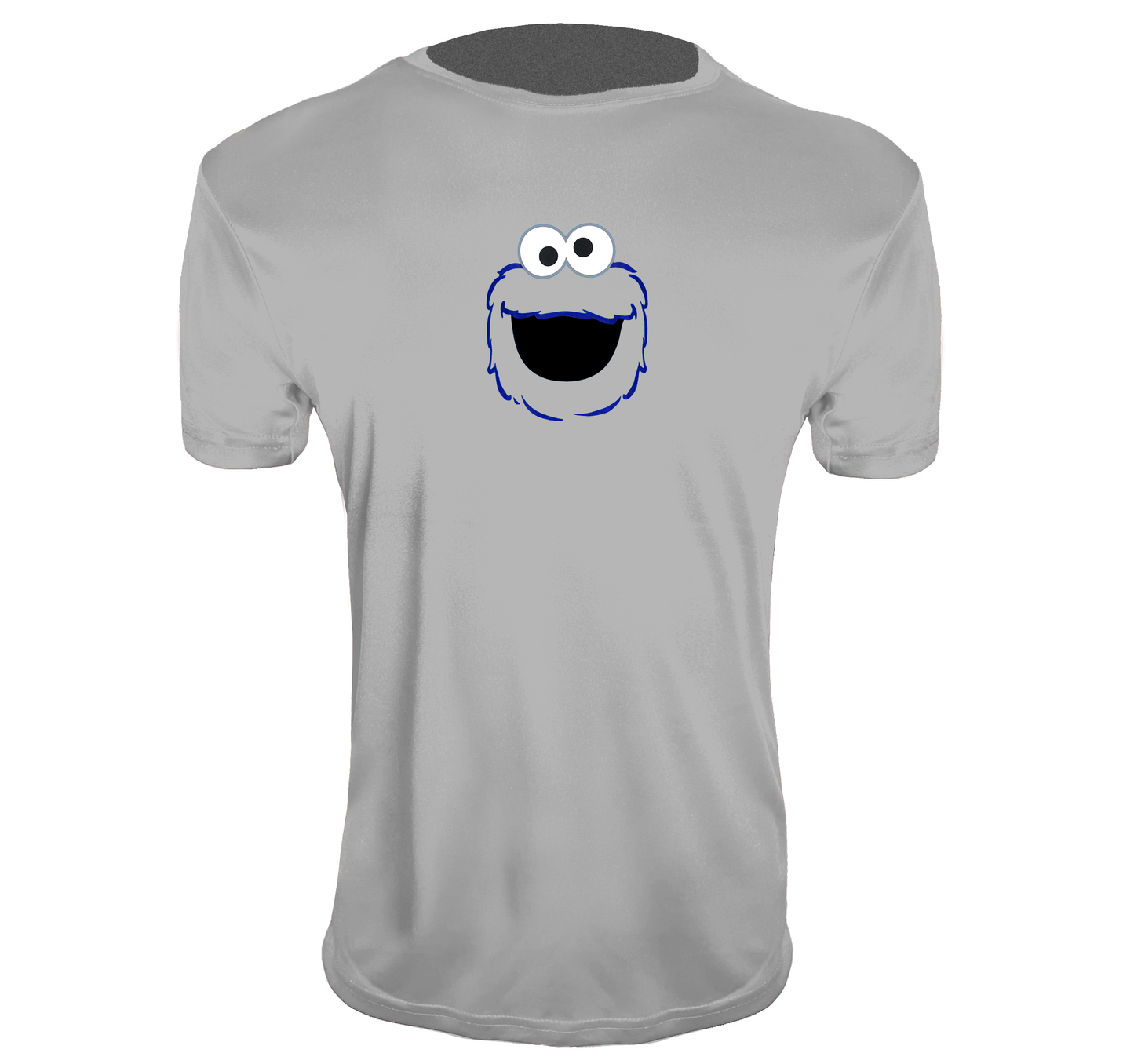 Youth Sesame Street Cookie Monster face Polyester T-Shirts