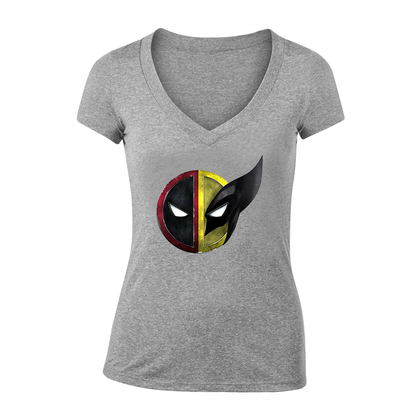 Women's Deadpool & Wolverine V Neck T-Shirt