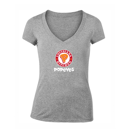 Women's  Popeyes Louisiana Kitchen V Neck T-Shirt