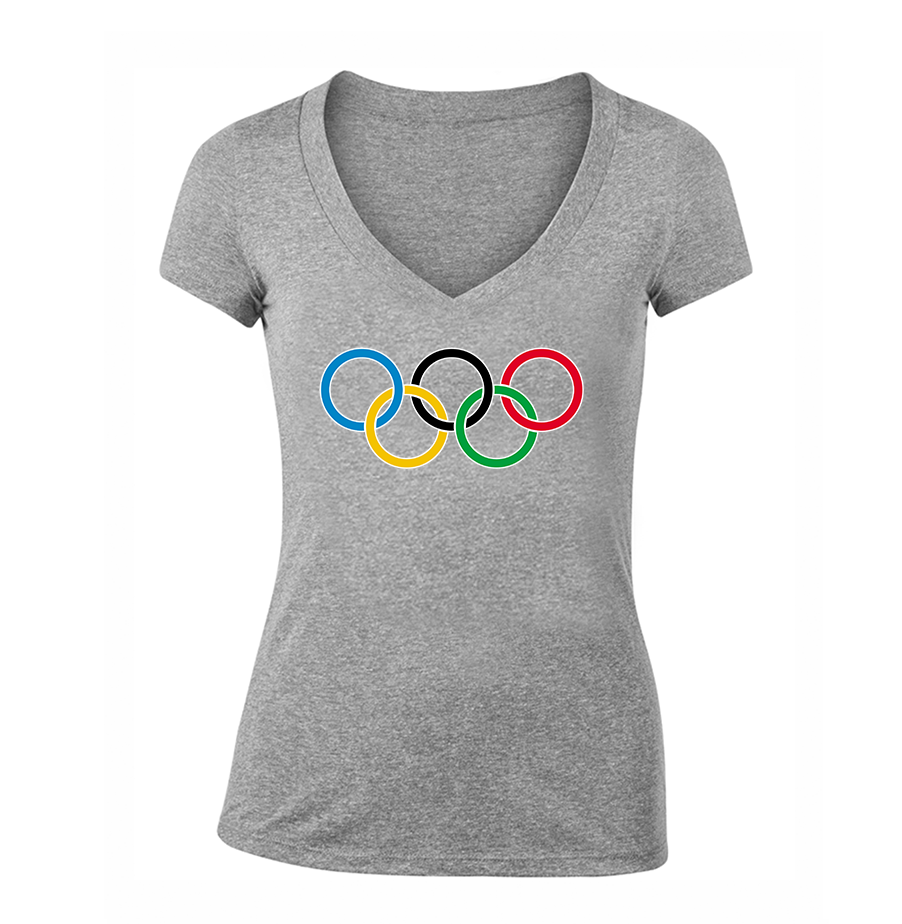 Women's Olympics Rings V-Neck T-Shirt