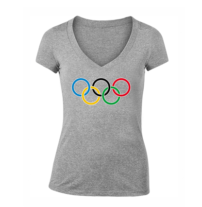 Women's Olympics Rings V-Neck T-Shirt