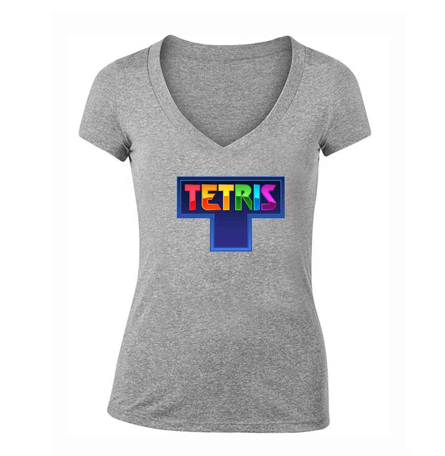 Women's  Tetris V Neck T-Shirt